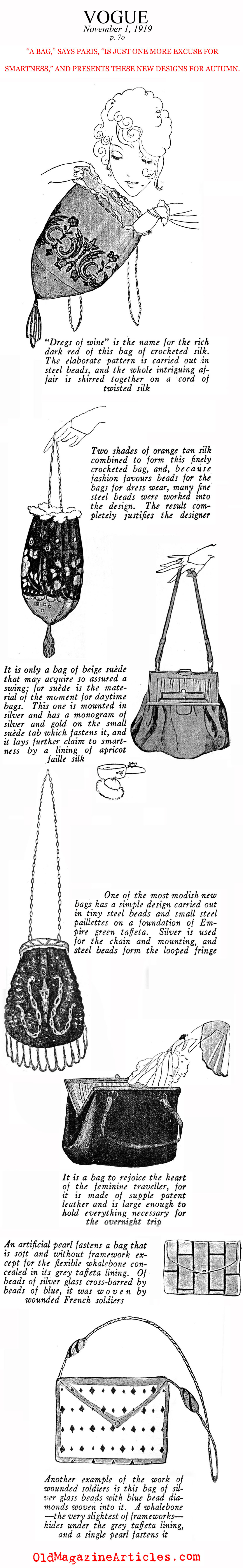 The Paris Purses for Autumn (Vogue Magazine, 1919)