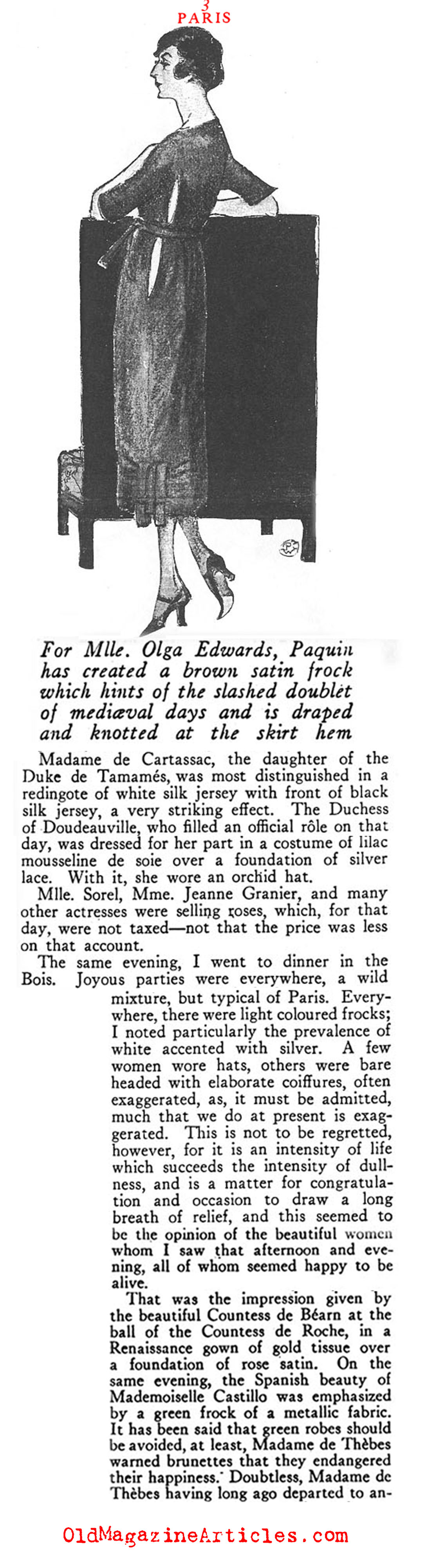 Victory and Paris Fashion (Vogue Magazine, 1919)