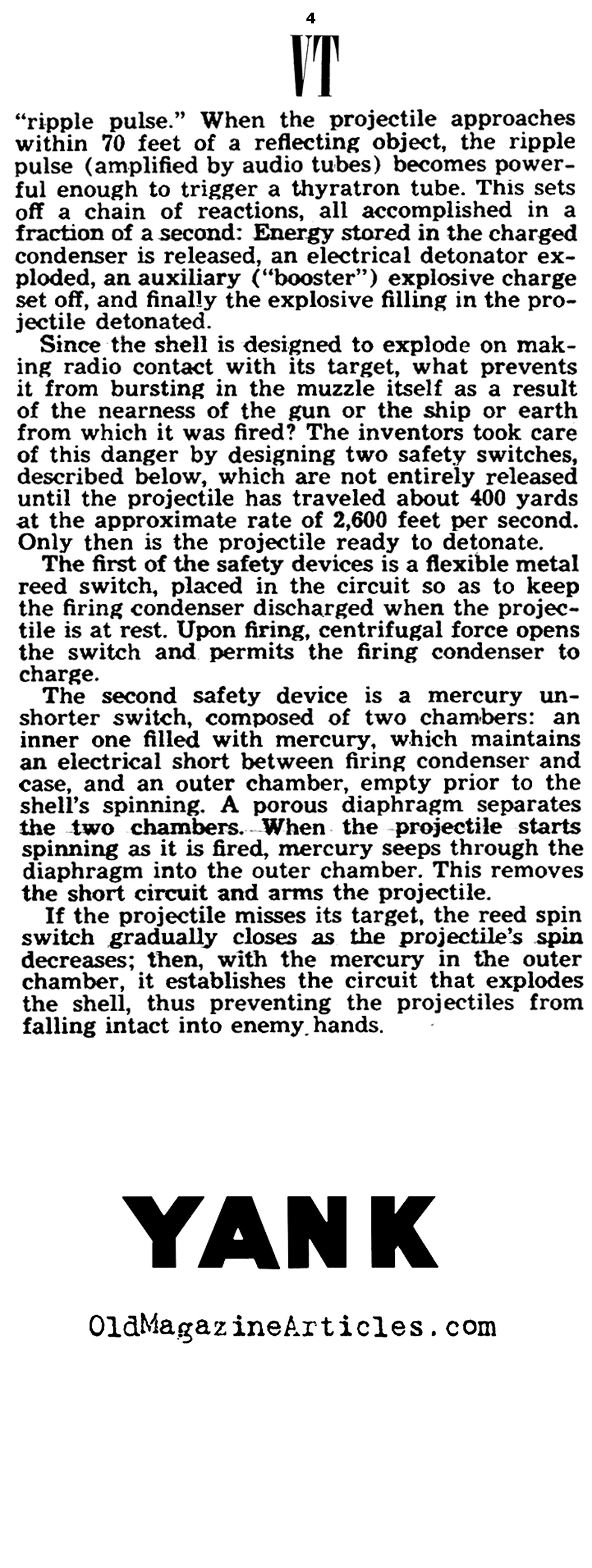 The VT Radio Fuse (Yank Magazine, 1945)