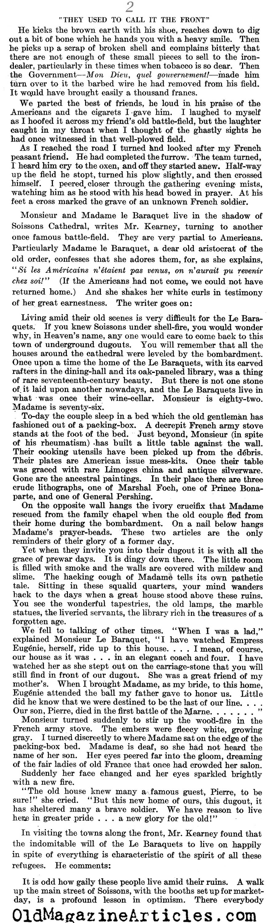 They Used to Call It the Front (The Literary Digest, 1921)