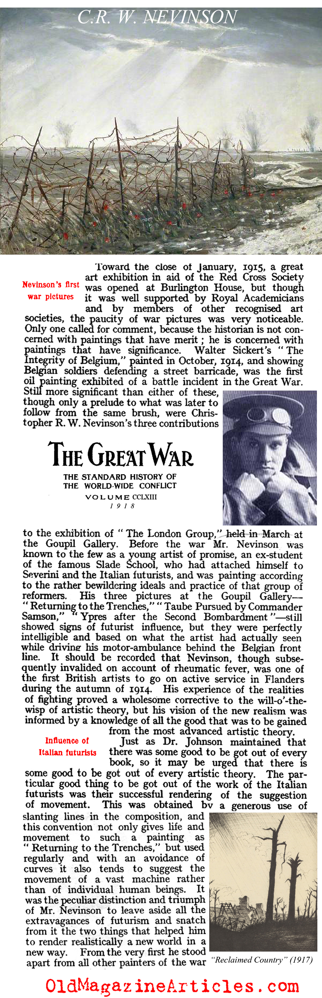 C.R.W. Nevinson: Futurist on the Front (The Great War, 1918)