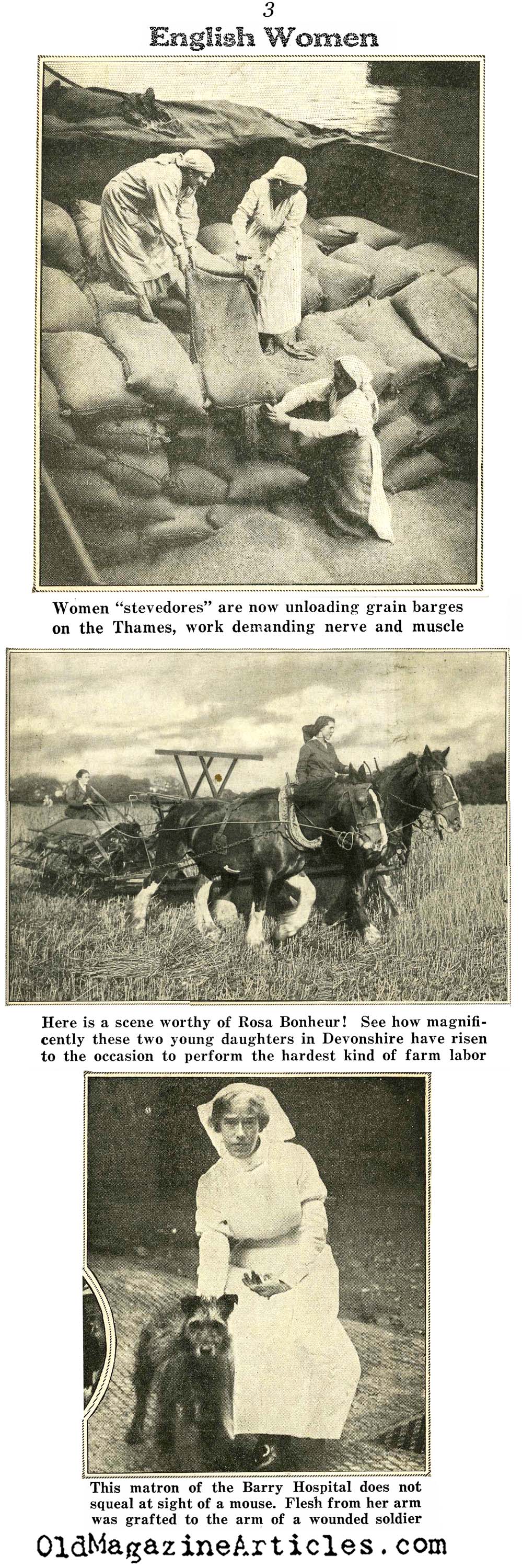 W.W. I and British Women (Collier's Magazine, 1916)