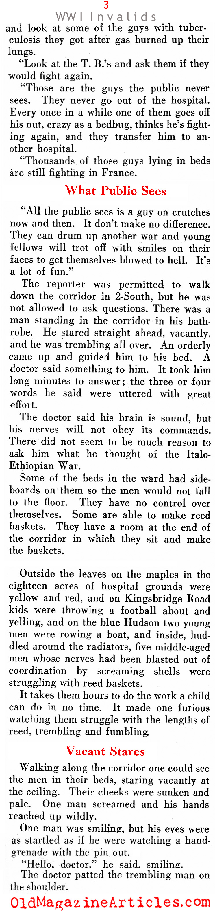 The Invalids Speak (Literary Digest, 1935)