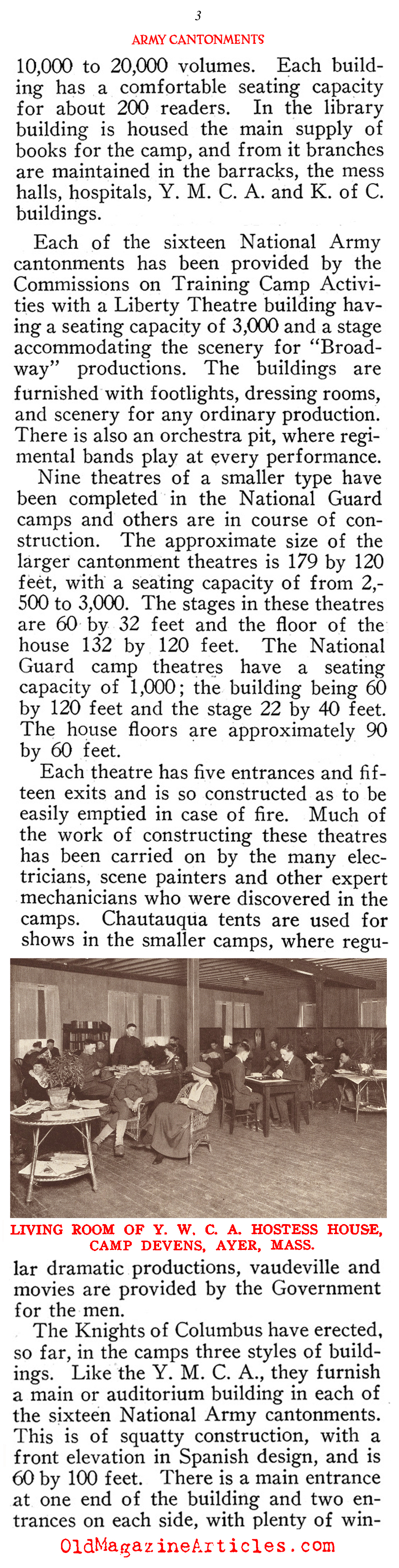 Relief Agency Structures on U.S. Army Camp Grounds (Architectural Record, 1918)