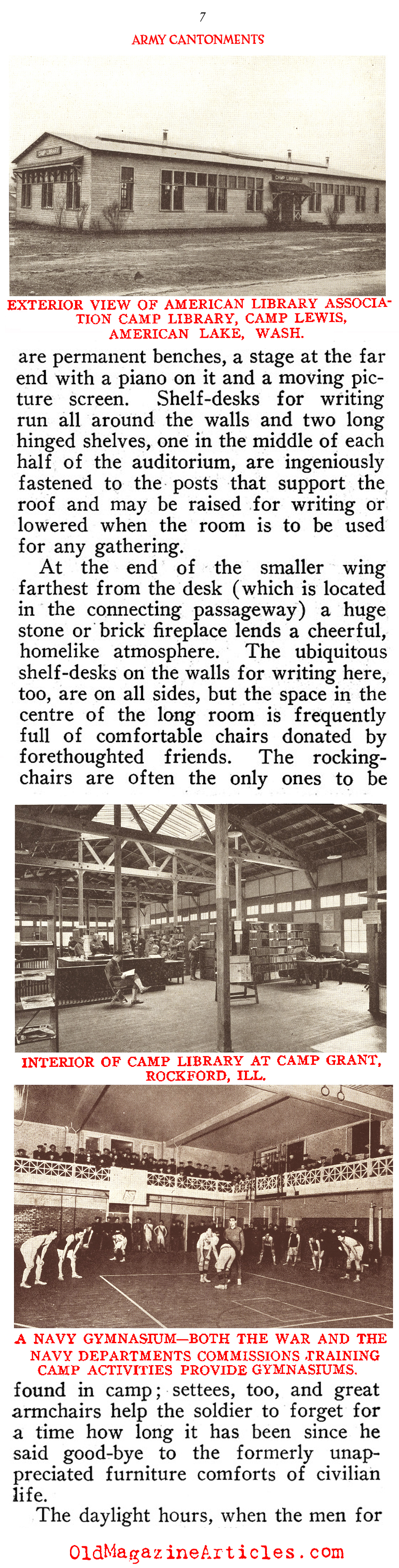 Relief Agency Structures on U.S. Army Camp Grounds (Architectural Record, 1918)