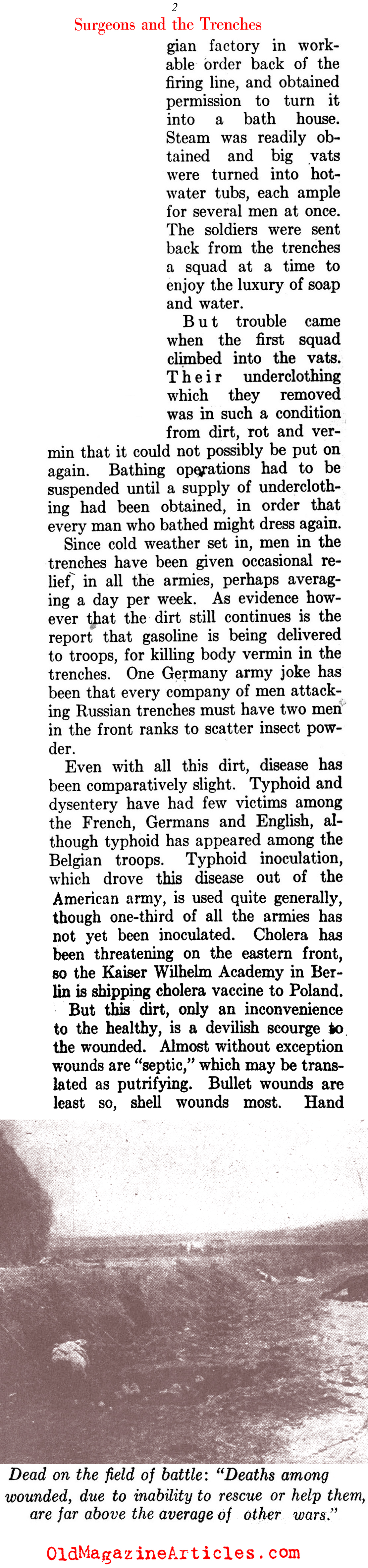 Trench Warfare and the Wounds That Were Inflicted (Harper's Weekly, 1915)