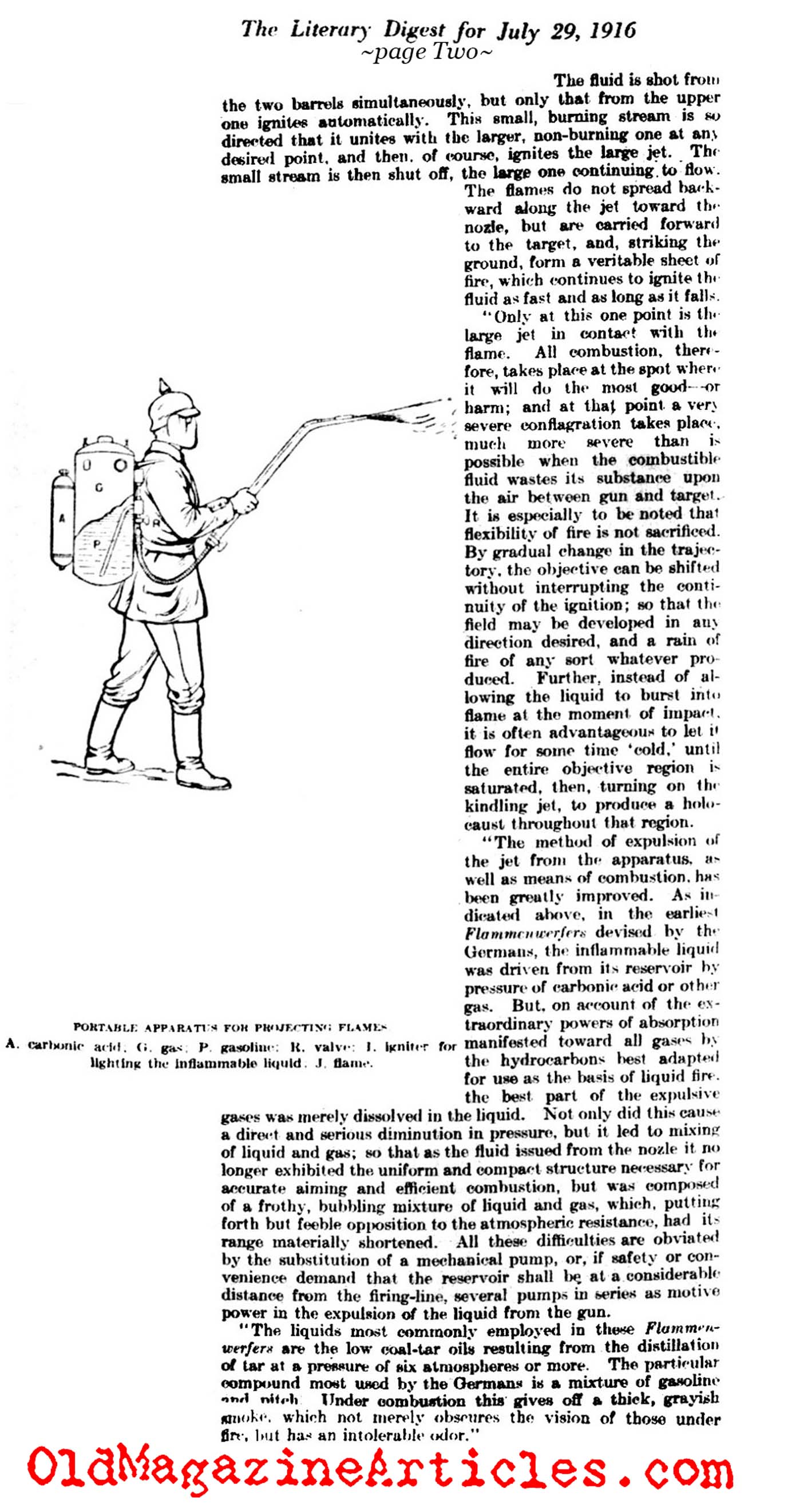 Liquid Fire (Literary Digest, 1916)