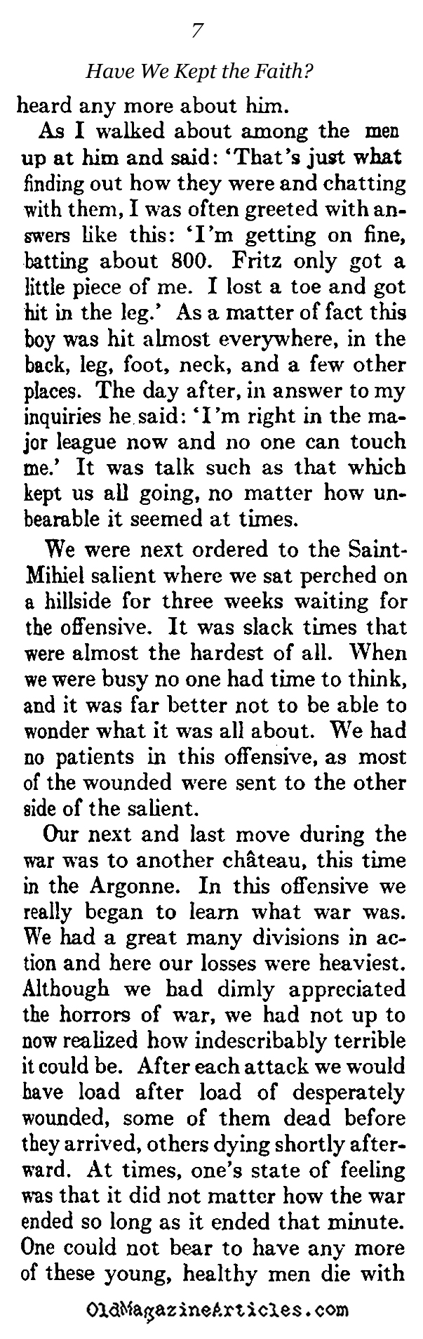 Remembering the American Dead (The Atlantic Monthly, 1923)