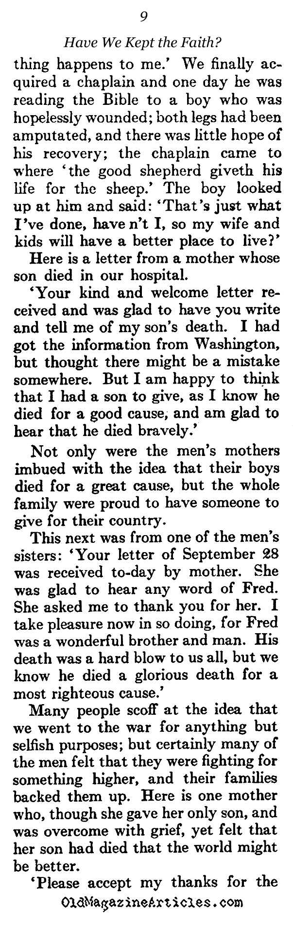 Remembering the American Dead (The Atlantic Monthly, 1923)