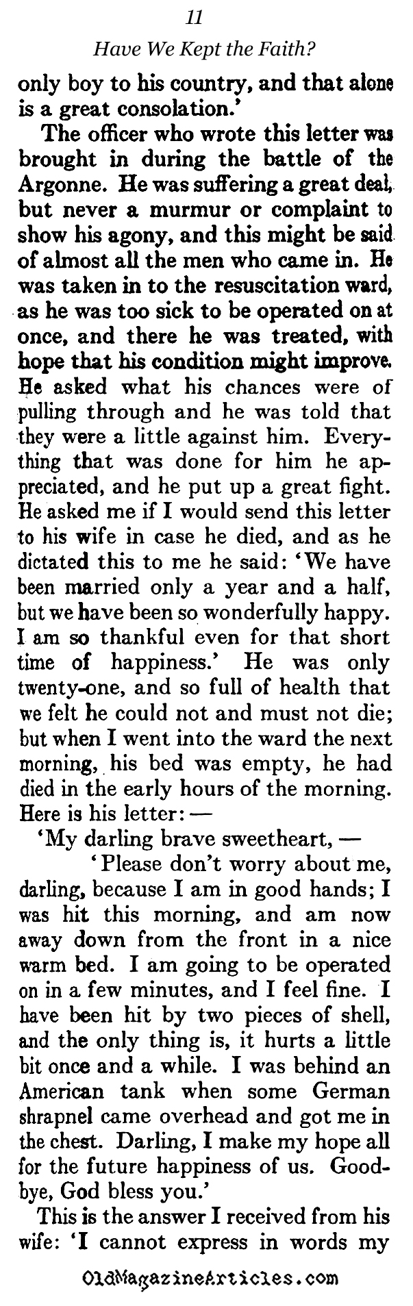 Remembering the American Dead (The Atlantic Monthly, 1923)