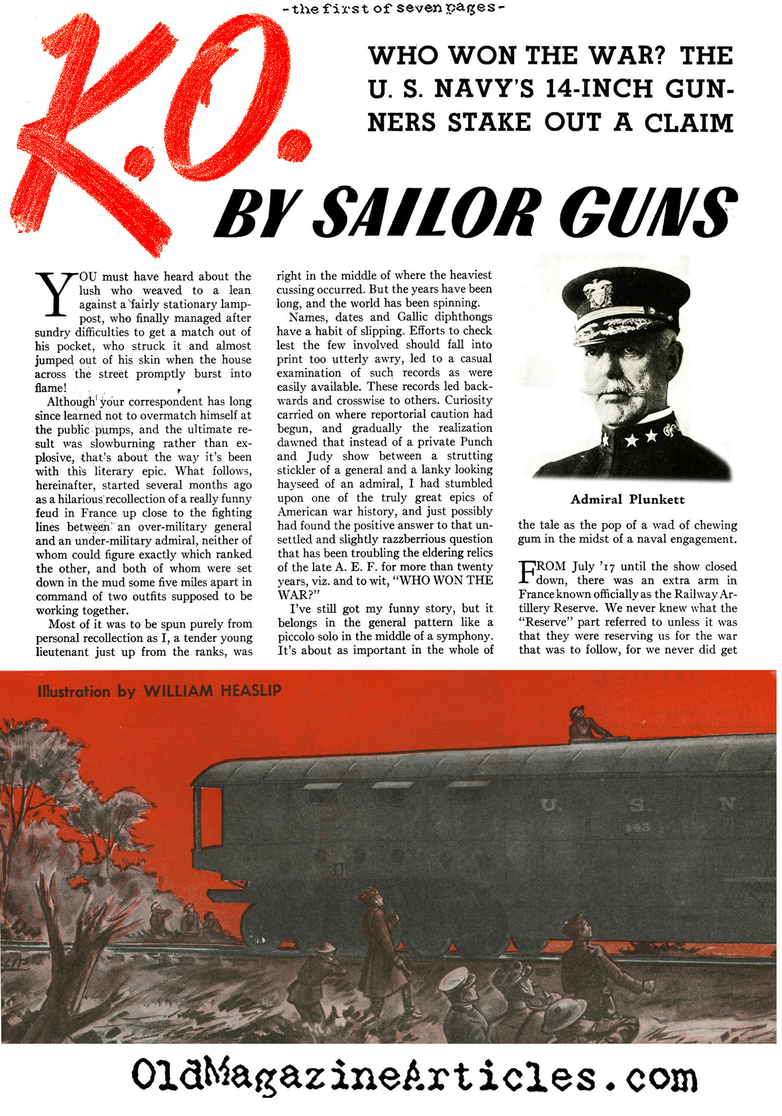 With the Sailor Guns in France (The American Legion Magazine, 1940)