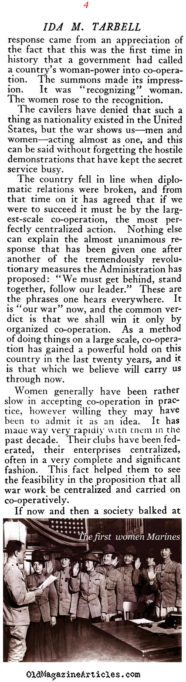 Winning the War with Women (Harper's Monthly, 1917)