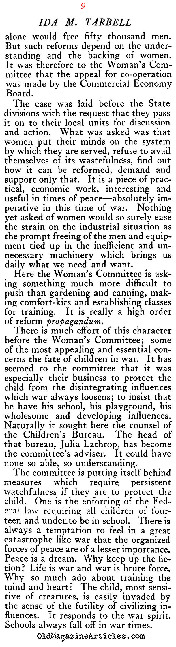 Winning the War with Women (Harper's Monthly, 1917)