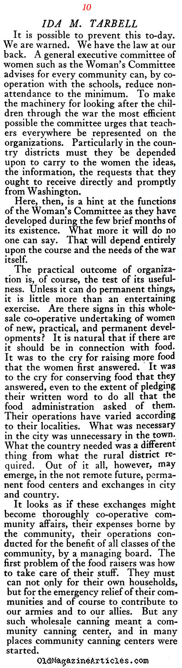 Winning the War with Women (Harper's Monthly, 1917)