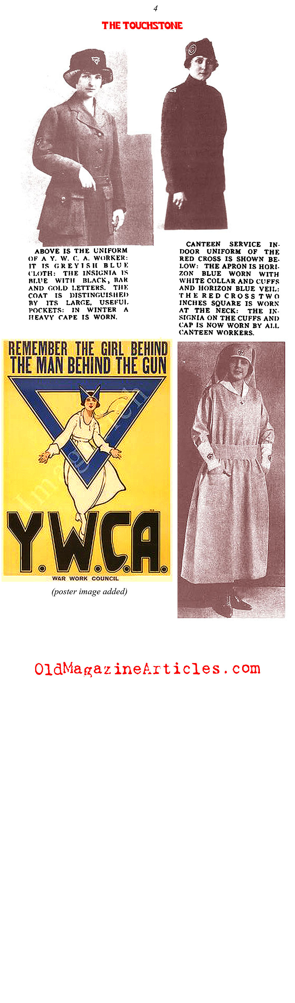 The Uniforms of Women War Workers (Touchstone Magazine, 1918)