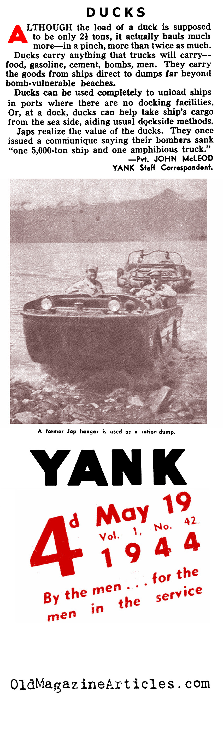 The DUKWs of W.W. II (Yank Magazine, 1944)