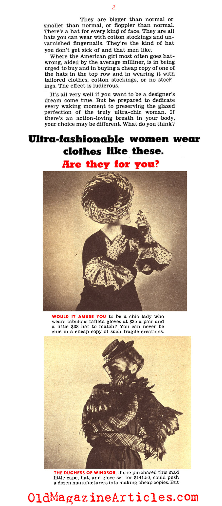 John Frederics and the Hats for the Fall  (Click Magazine, 1942)