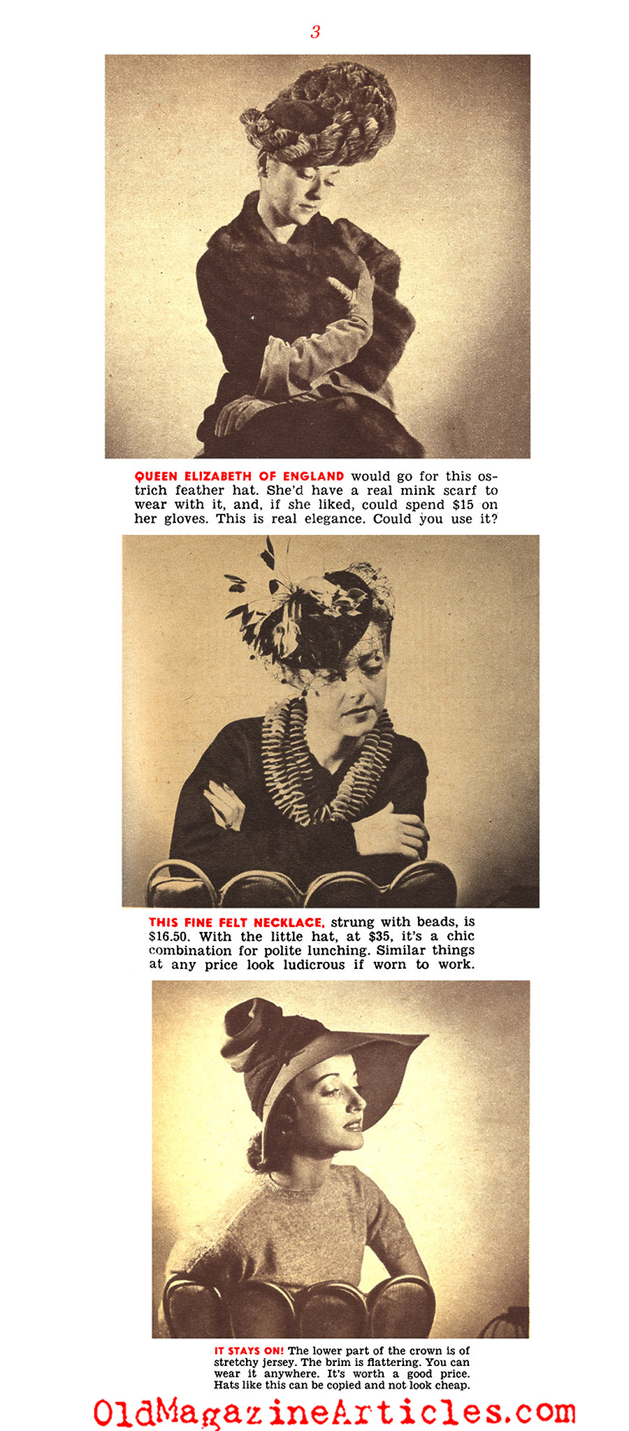 John Frederics and the Hats for the Fall  (Click Magazine, 1942)