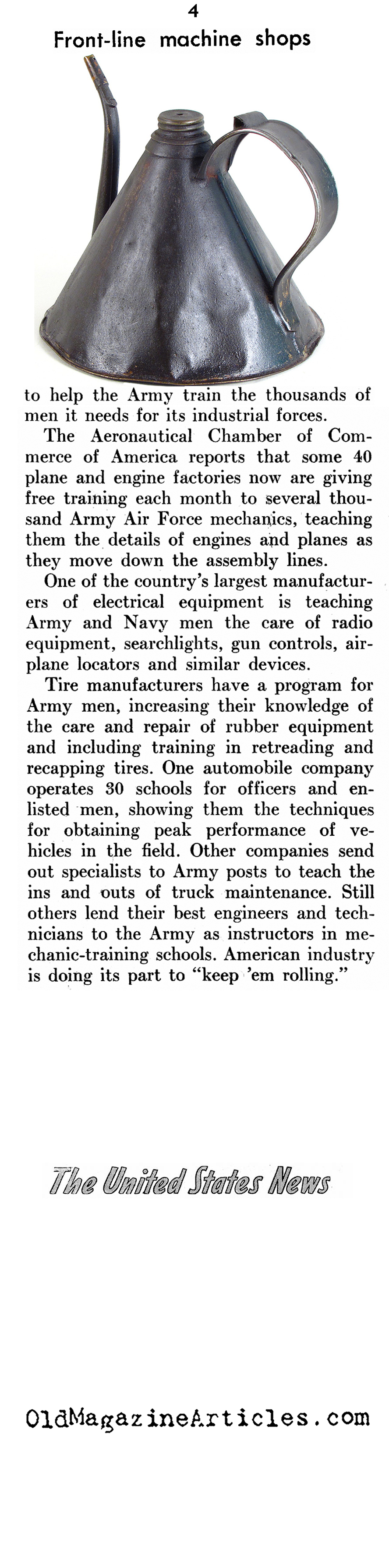 The Front-Line Mechanics (United States News, 1942)