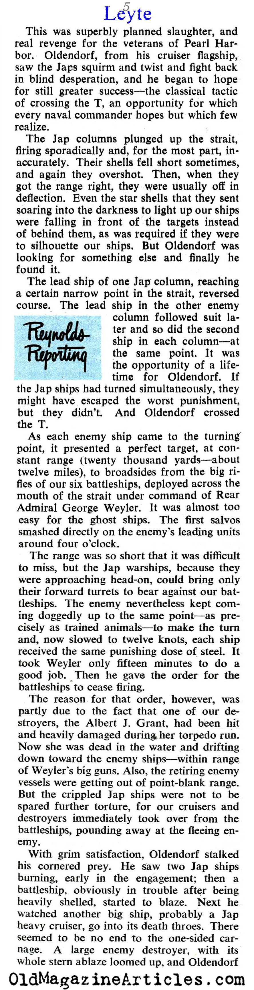 The Greatest Sea Battle [pt. 1] (Collier's Magazine, 1945)