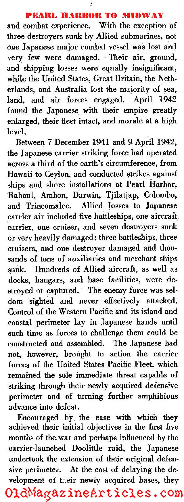 The U.S. Navy's War: Pearl Harbor to Midway (Dept. of the Navy, 1947)