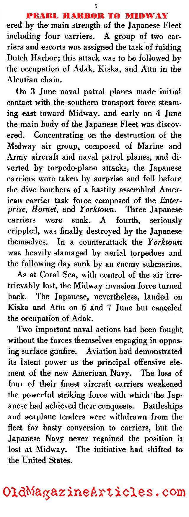 The U.S. Navy's War: Pearl Harbor to Midway (Dept. of the Navy, 1947)