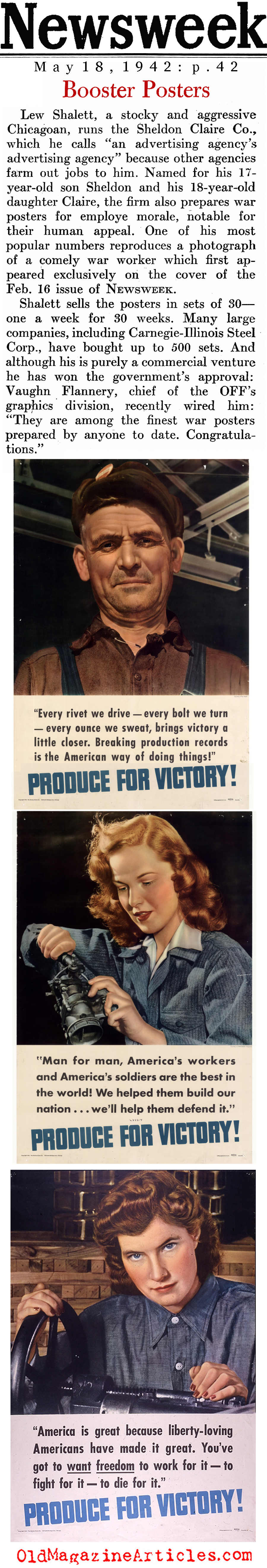 Posters For Encouragement (Newsweek Magazine, 1942) 