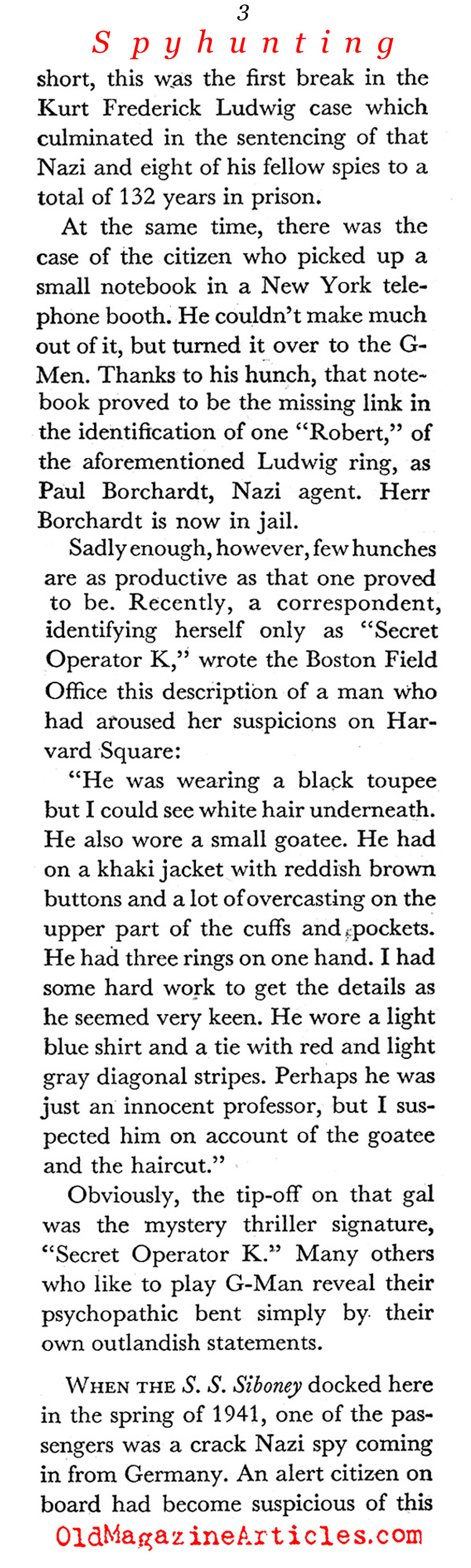 Home Front Spy-Hunters (Coronet Magazine, 1944)