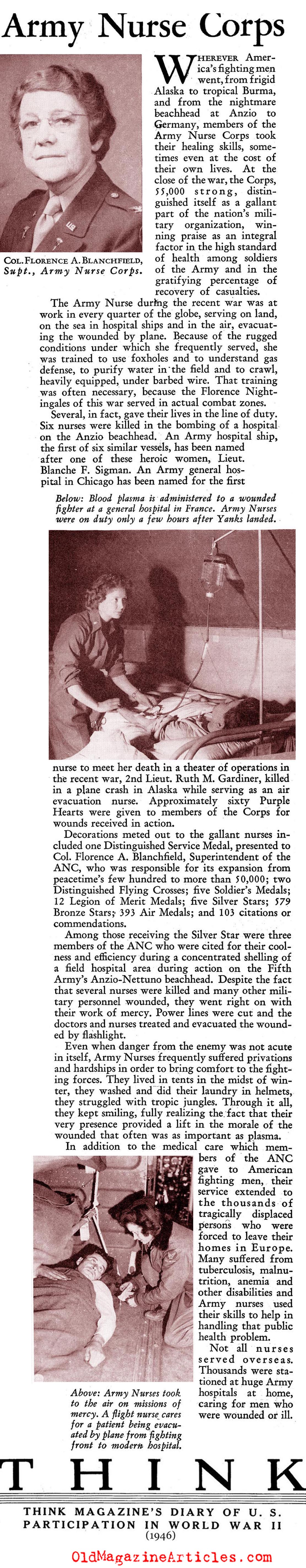 The U.S. Army Nurse Corps (Think Magazine, 1946)