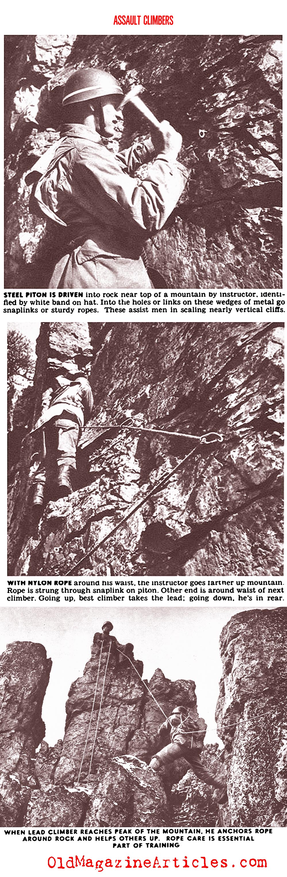 ''Assault Climbing'' (Click Magazine, 1944)