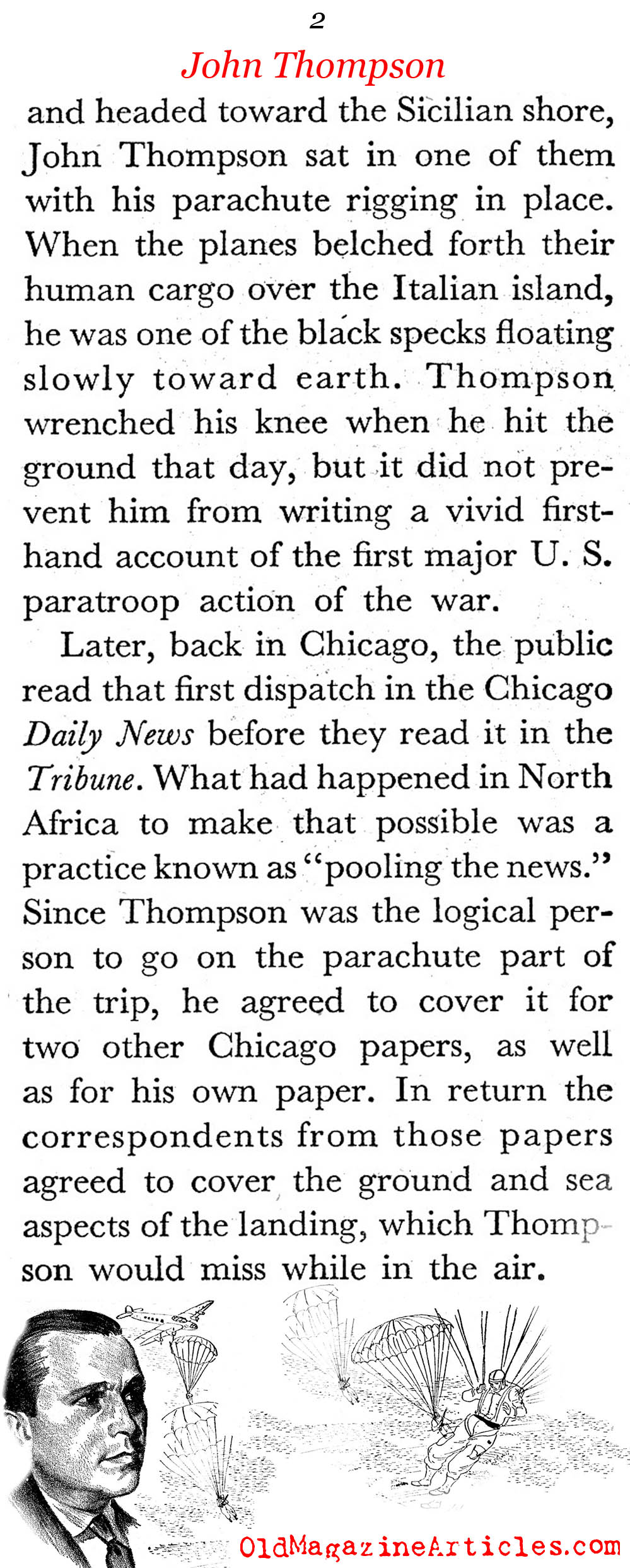 John Thompson of the Chicago Tribune<BR> (Coronet Magazine, 1944)