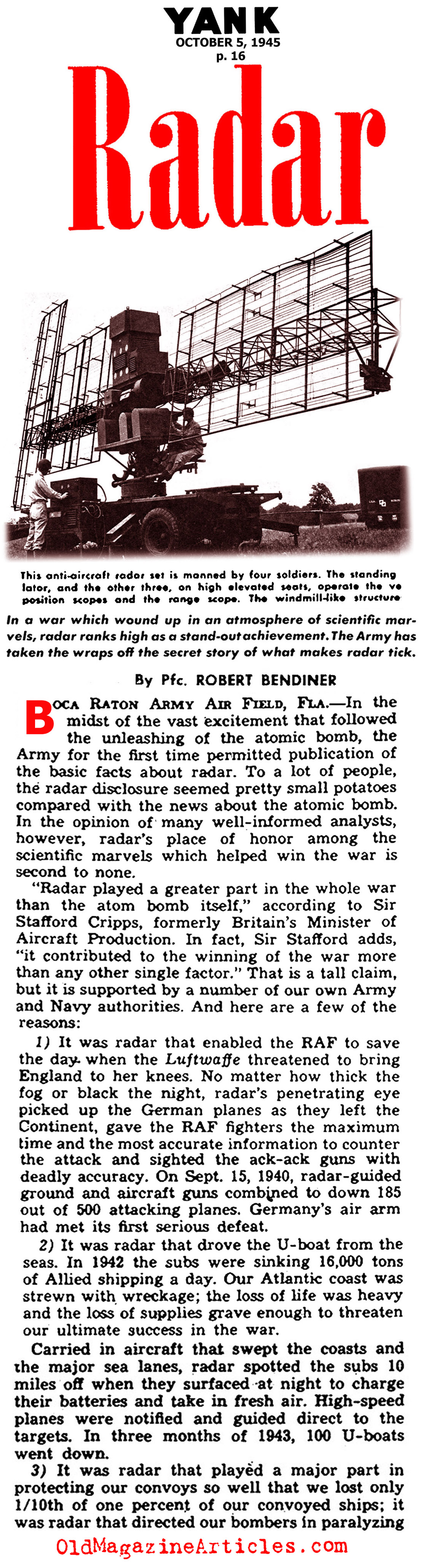 Radar and the Allied Victory (Yank Magazine, 1945)