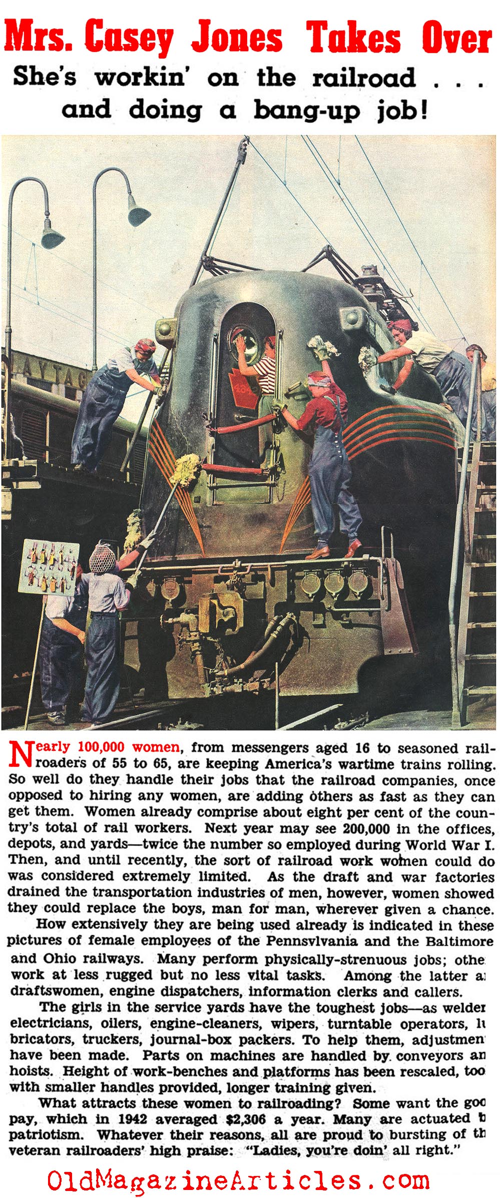 Women Worked the Railroads (Click Magazine, 1943)