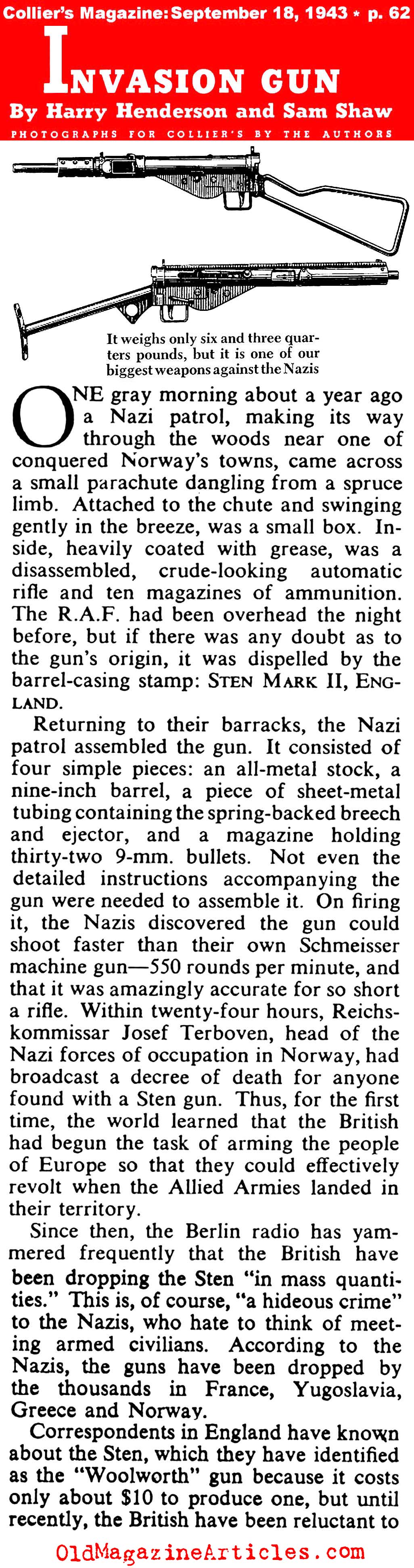 The Sten Gun (Collier's Magazine, 1943)