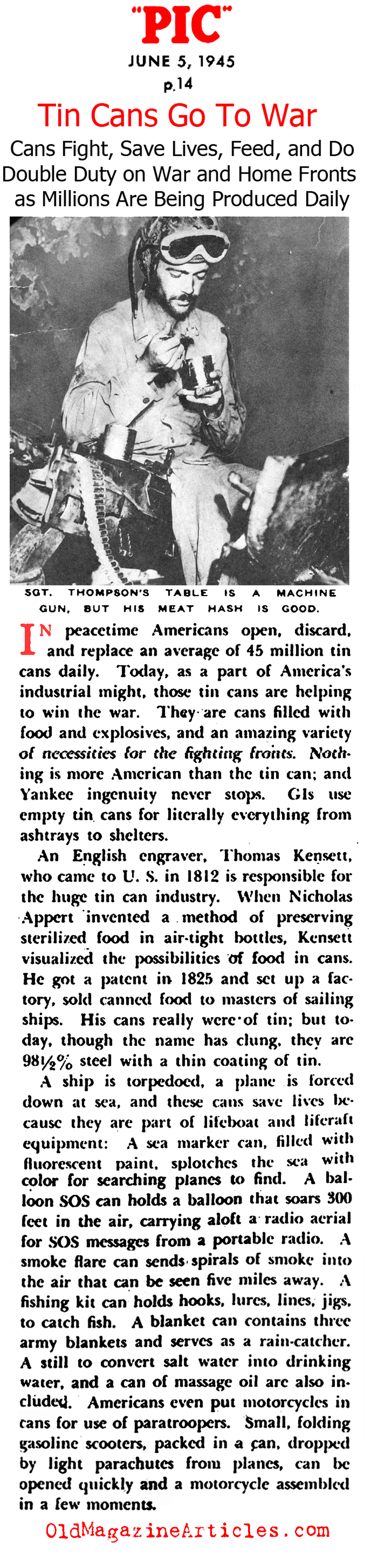 Tin Cans Go to War  (Click Magazine, 1945)