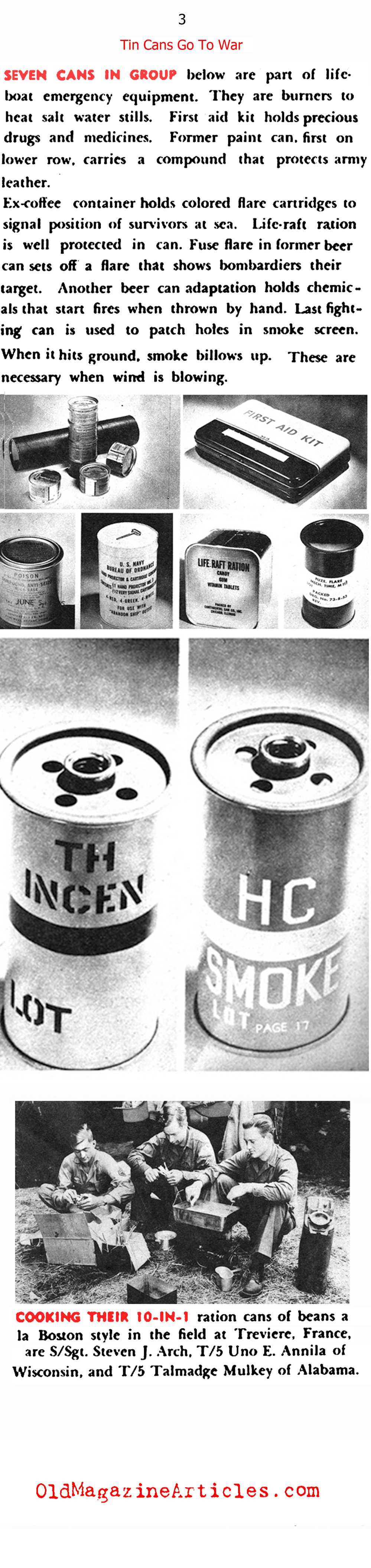 Tin Cans Go to War  (Click Magazine, 1945)