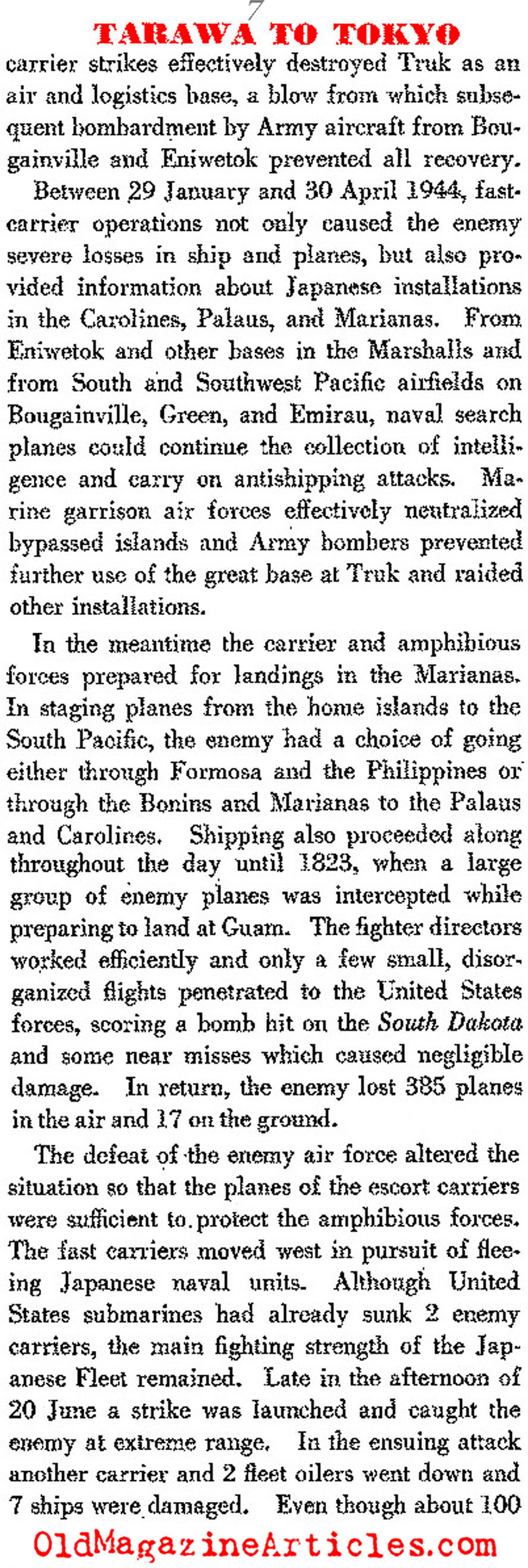 The U.S. Navy's War: Tarawa to Tokyo (Dept. of the Navy, 1947)