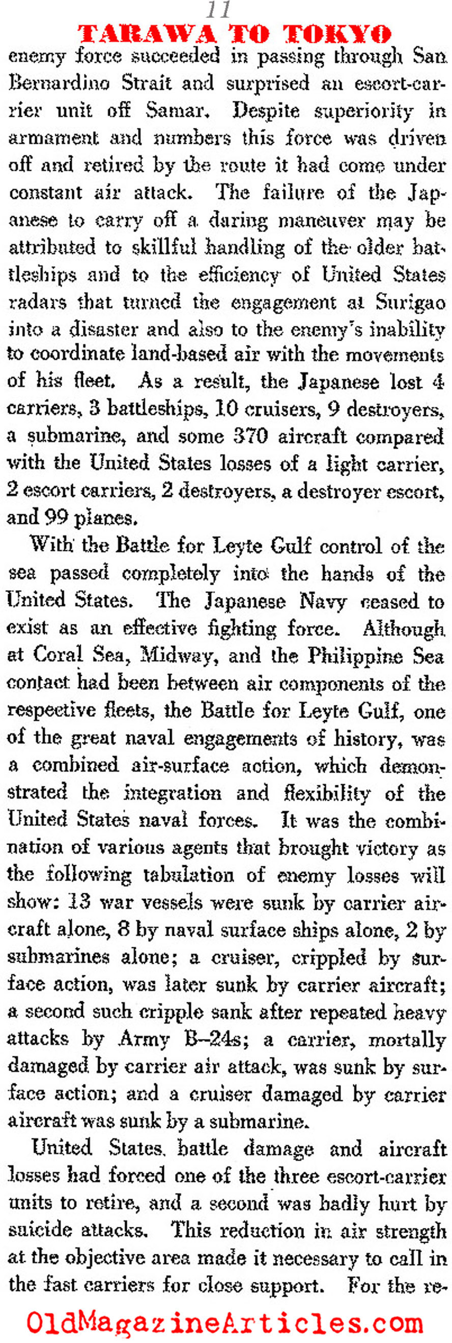 The U.S. Navy's War: Tarawa to Tokyo (Dept. of the Navy, 1947)