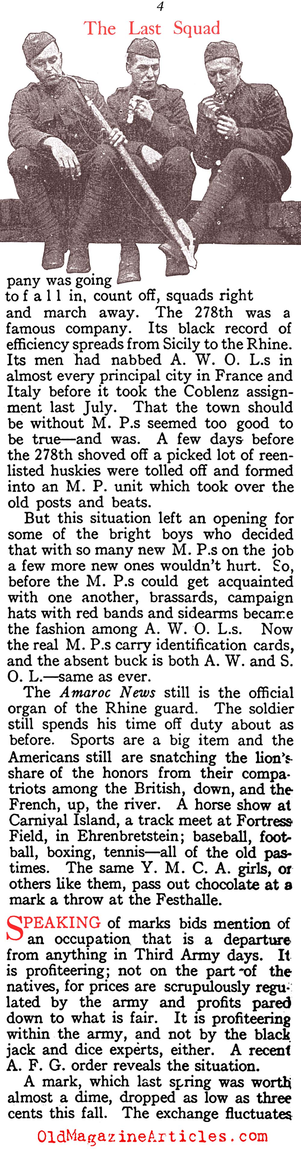 The Dwindling A.E.F.  (American Legion Weekly, 1919)