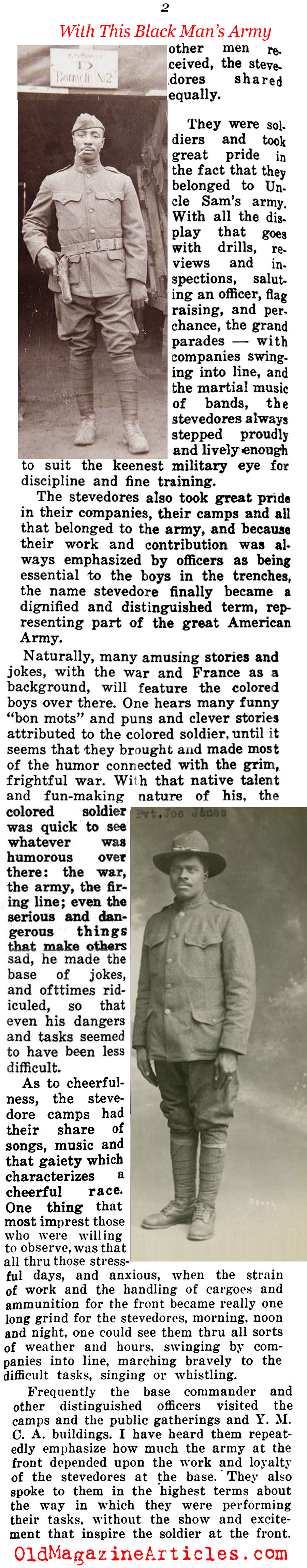 African-American Stevedores in the U.S. Army (The Independent, 1919)