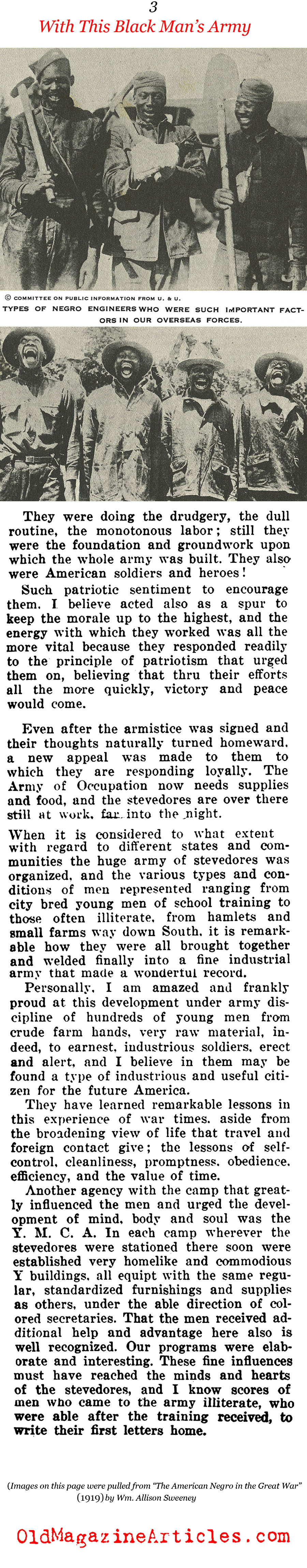 African-American Stevedores in the U.S. Army (The Independent, 1919)