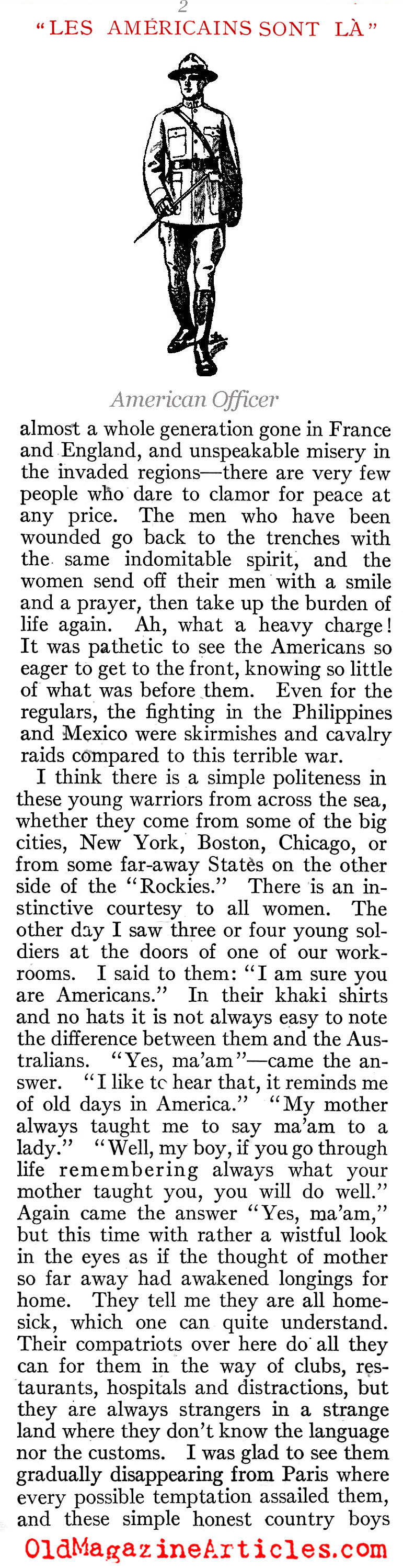 ''The Americans Are Here'' (Scribner's Magazine, 1919)