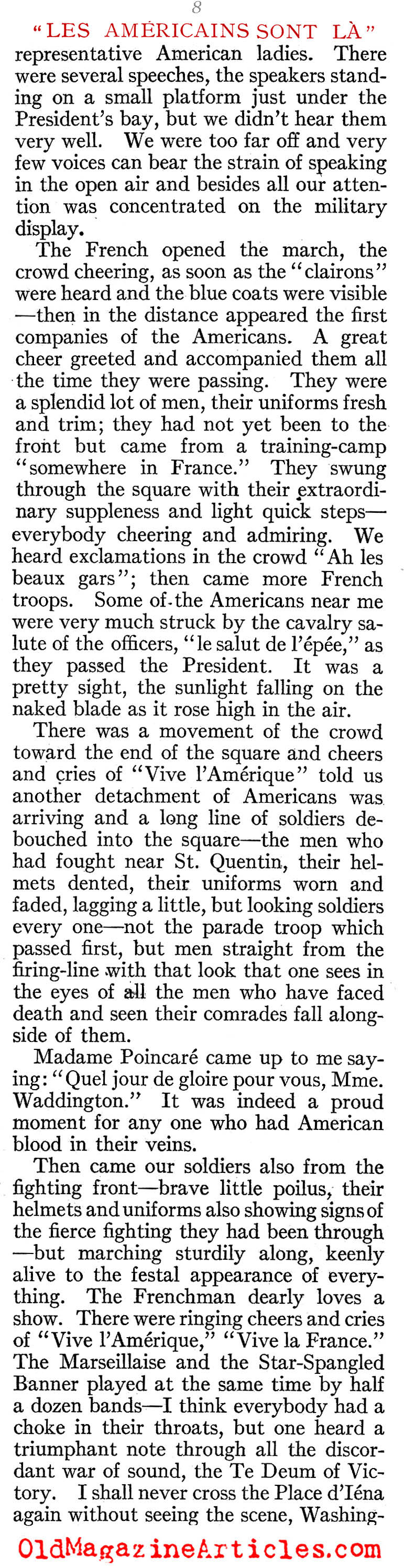 ''The Americans Are Here'' (Scribner's Magazine, 1919)