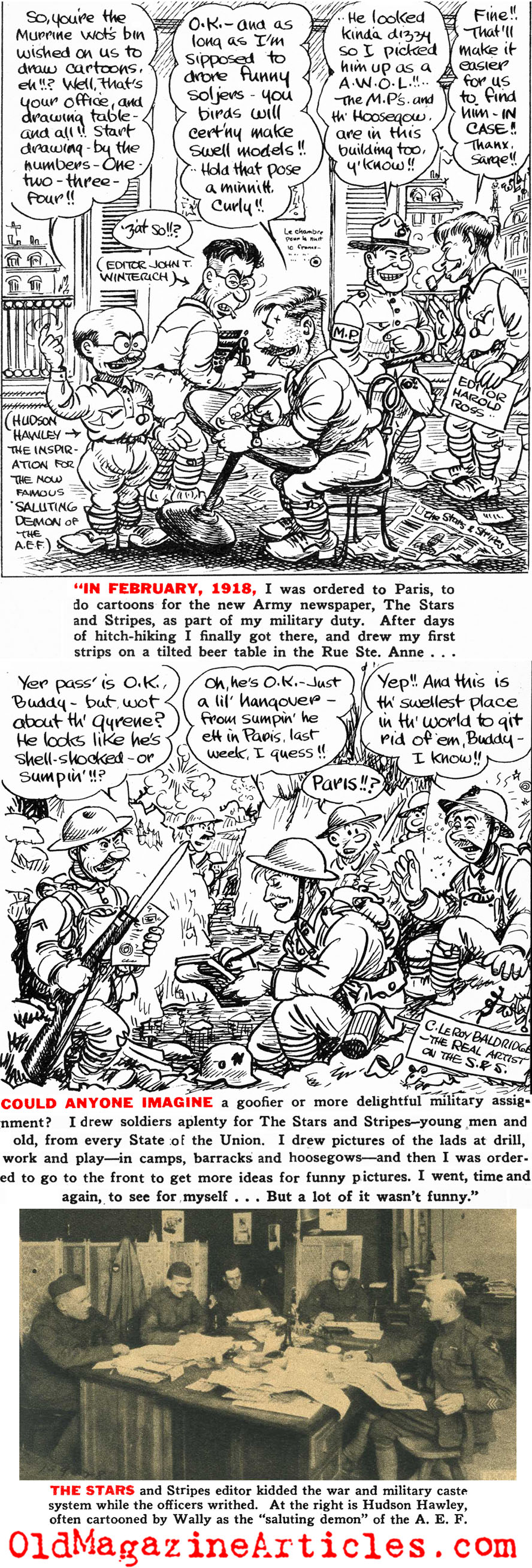 Cartoonist ''Wally'' Remembers (Click Magazine, 1938)