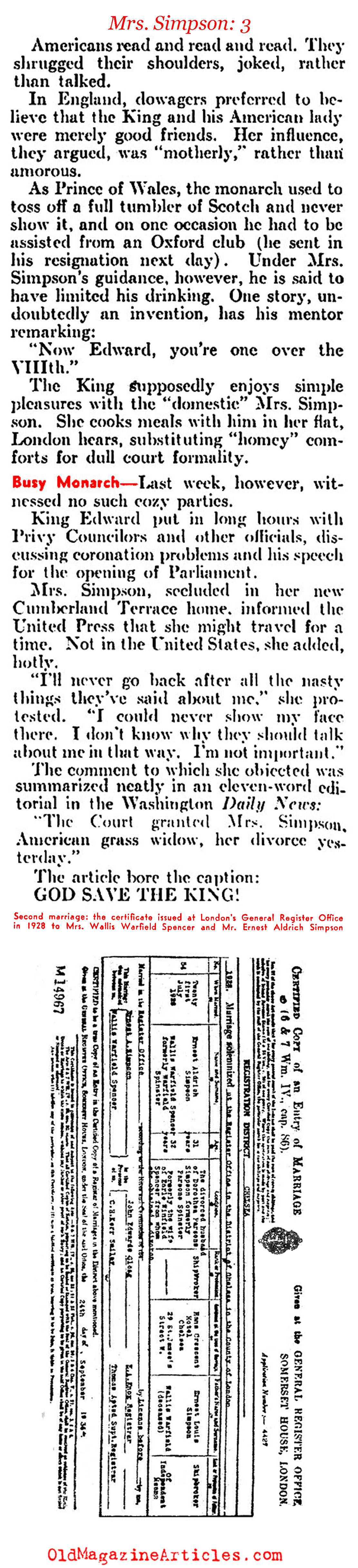 Her Divorces (Literary Digest, 1936)