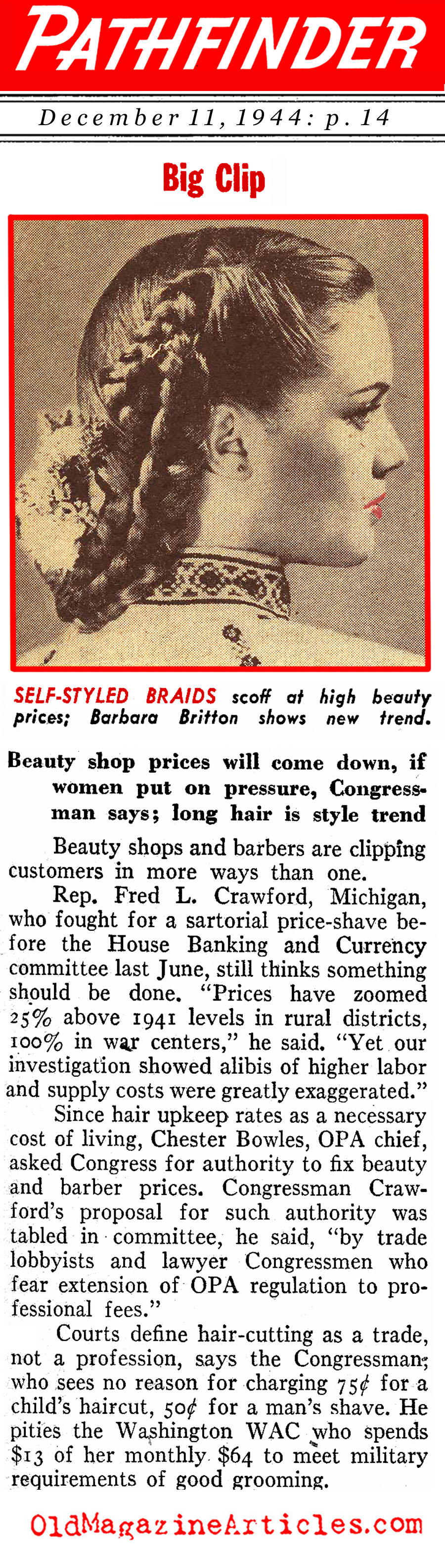 Barbers & Hair Stylists Called On The Carpet (Pathfinder Magazine, 1944)