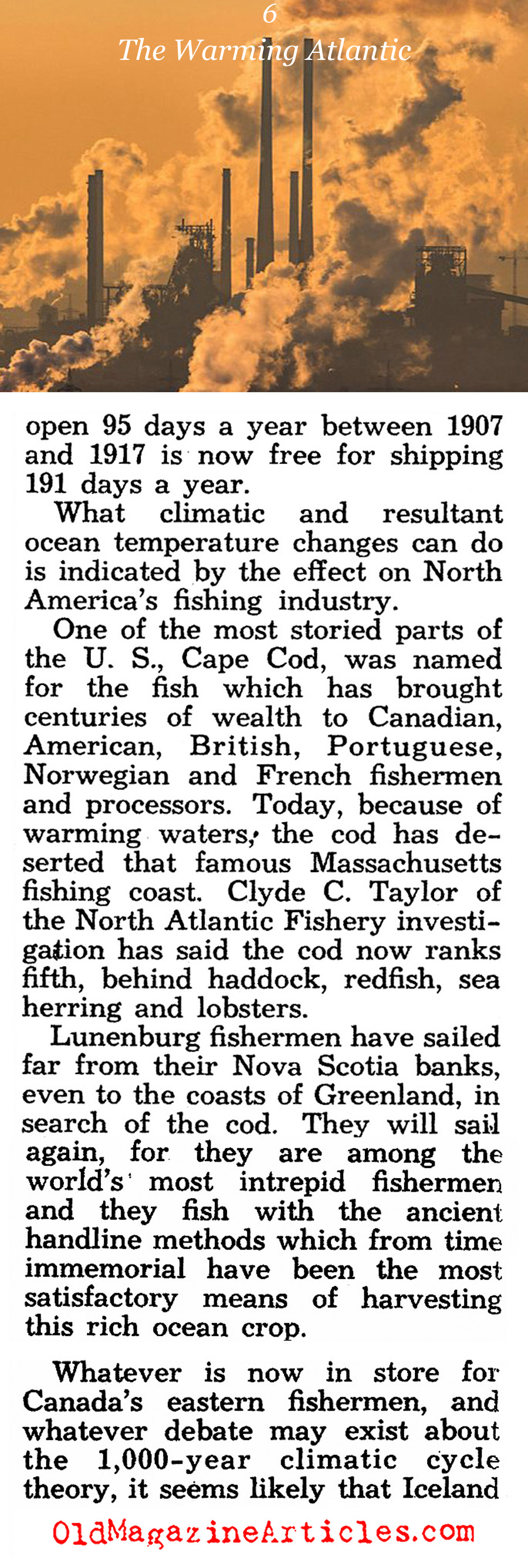 The Atlantic Heats Up (Pic Magazine, 1955)