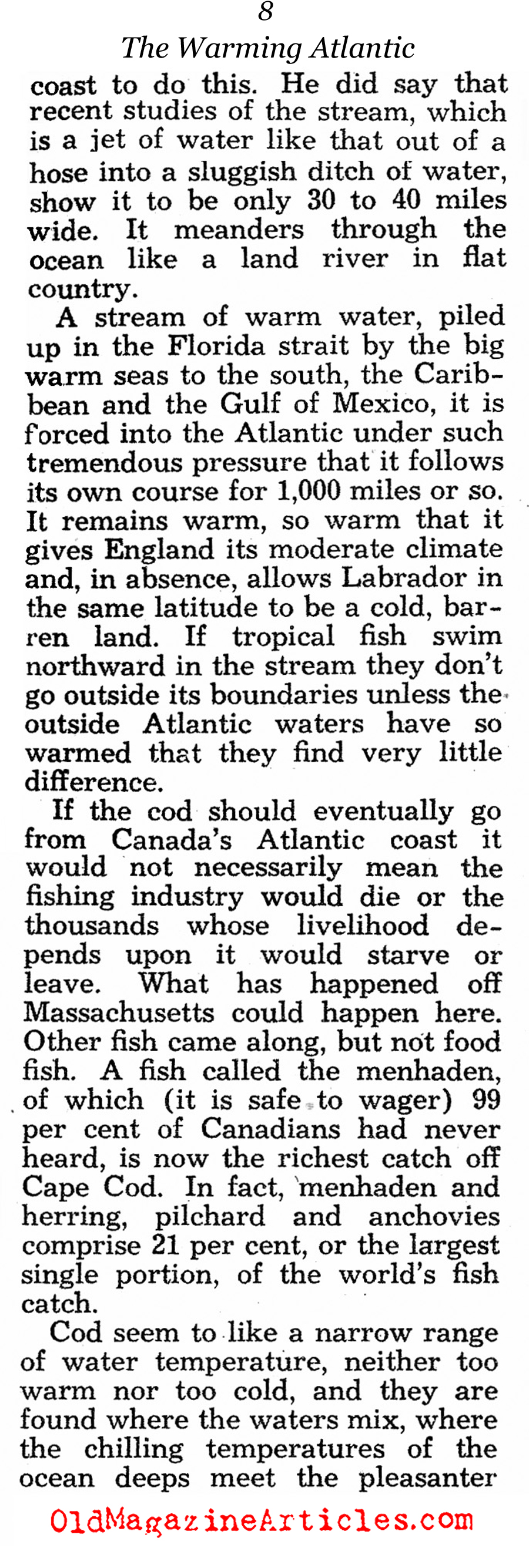 The Atlantic Heats Up (Pic Magazine, 1955)