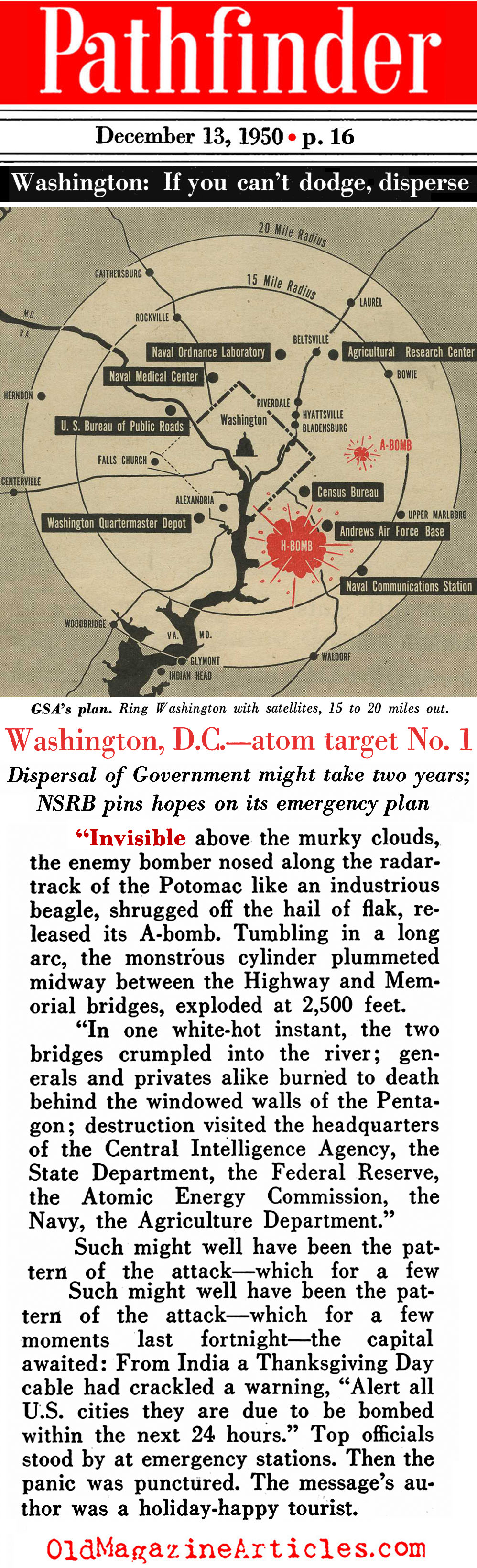 Ground Zero: Washington, D.C. (Pathfinder Magazine, 1950)