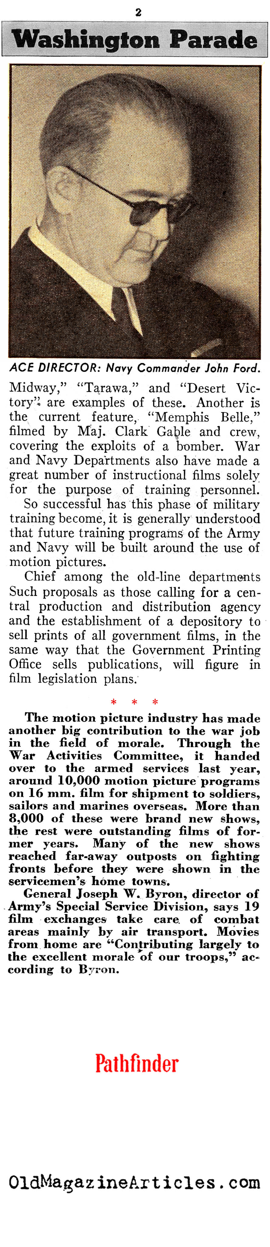 The Government Film Business During WW II (Pathfinder Magazine, 1944)